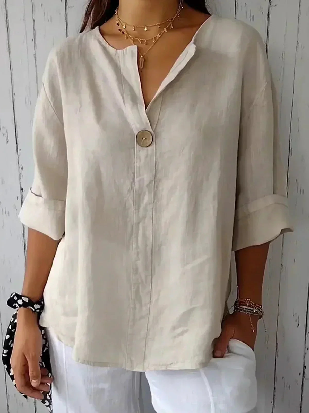 Jessie | Casual V-Neck Blouse