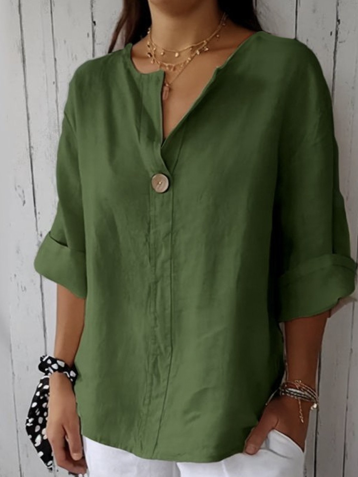Jessie | Casual V-Neck Blouse