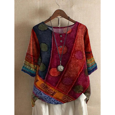 Valerie - Colourful Bohemian Top