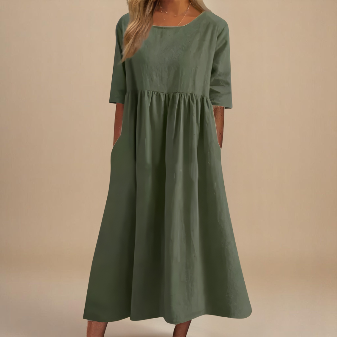 Elara - Flattering Cotton Dress