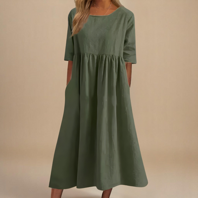 Elara - Flattering Cotton Dress