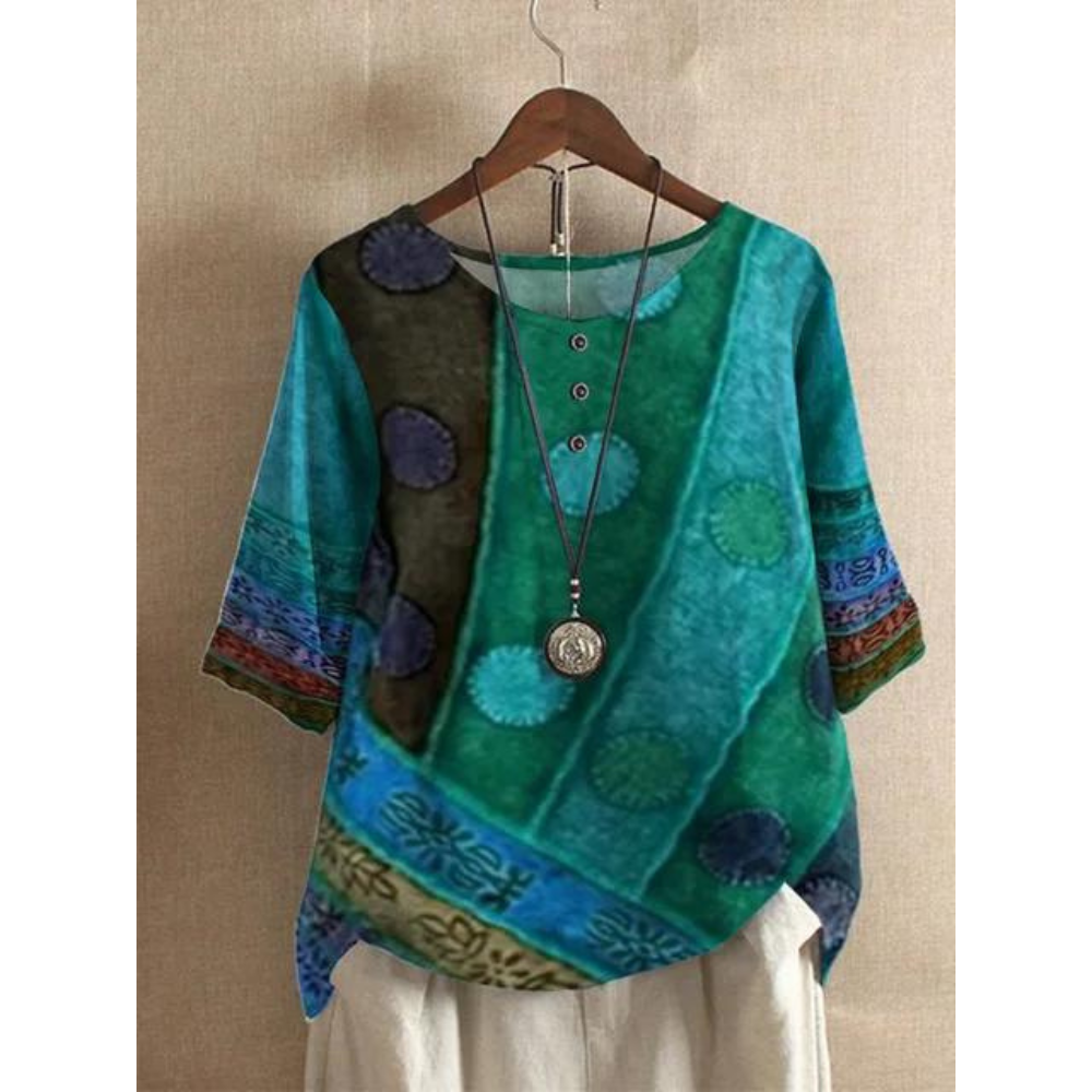 Valerie - Colourful Bohemian Top