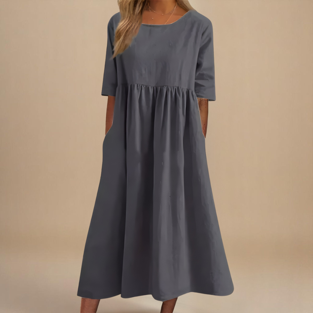 Elara - Flattering Cotton Dress
