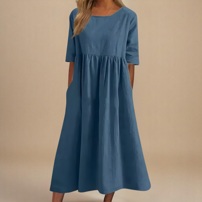Elara - Flattering Cotton Dress