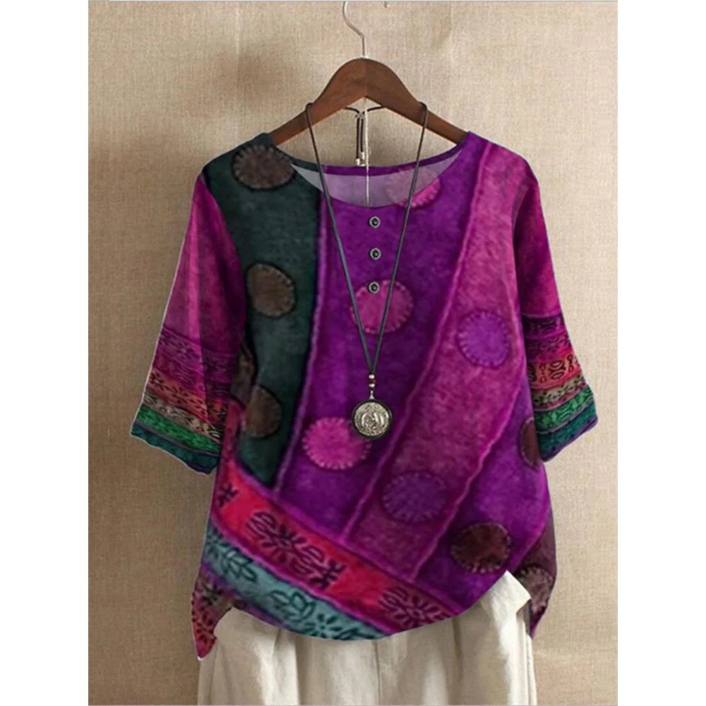 Valerie - Colourful Bohemian Top