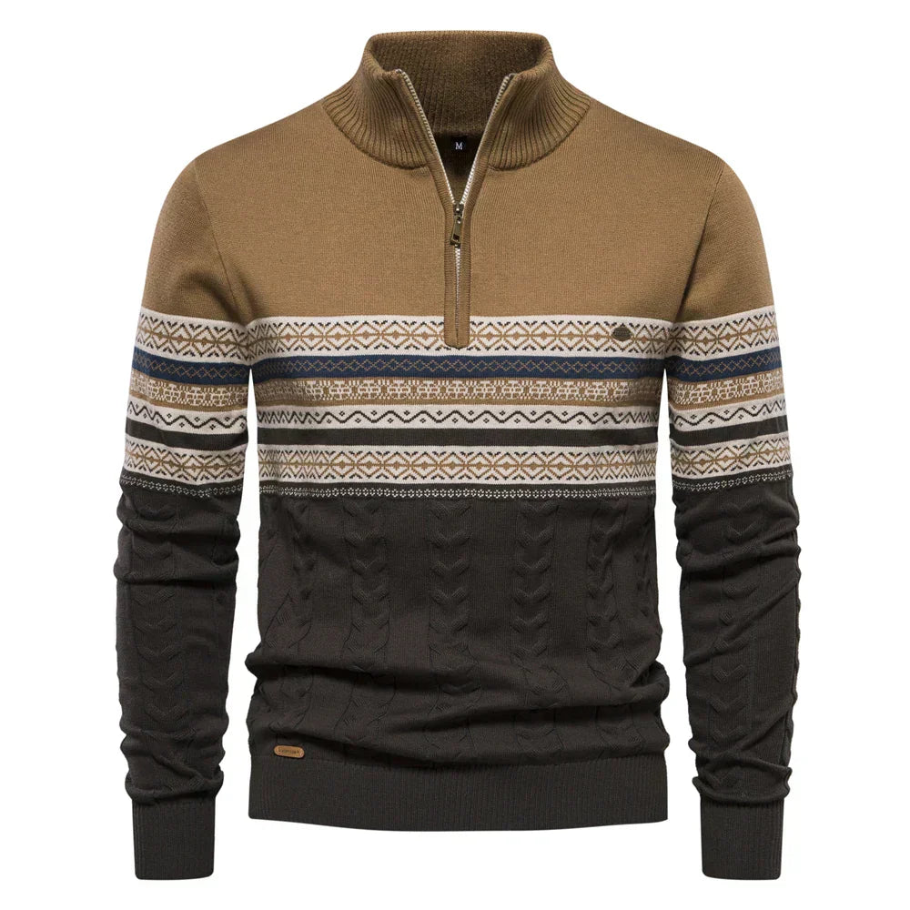 Bale™ – Casual men's sweater with ethnic pattern